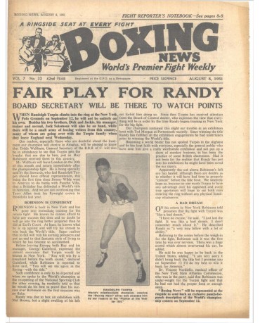 Boxing News magazin 8.8.1951 Download pdf