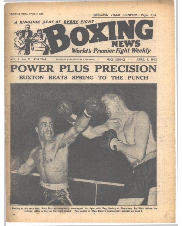 Boxing News magazine 9.4.1952 Download pdf