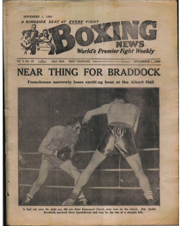 Boxing News magazine 1.11.1950 Download pdf