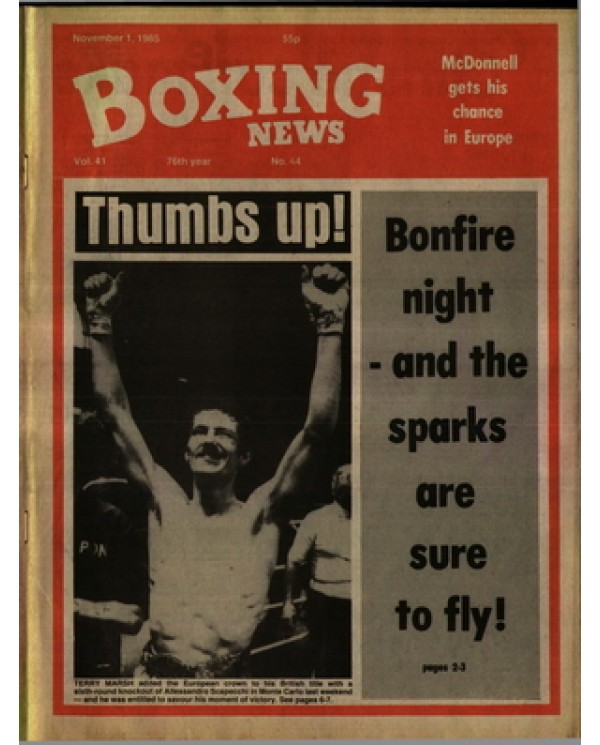 Boxing News magazine 1.11.1985 Download pdf