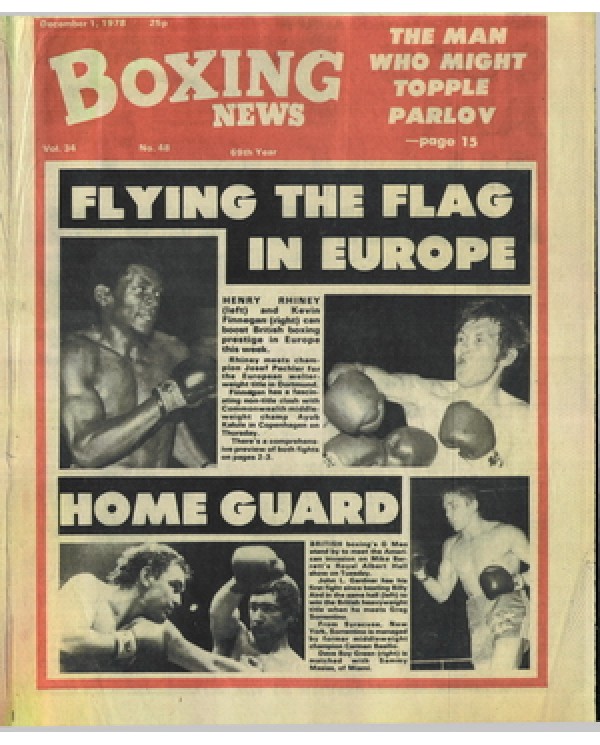 Boxing News magazine 1.12.1978 Download pdf