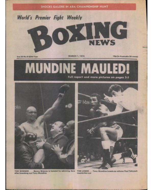 Boxing News magazine 1.3.1974  Download pdf