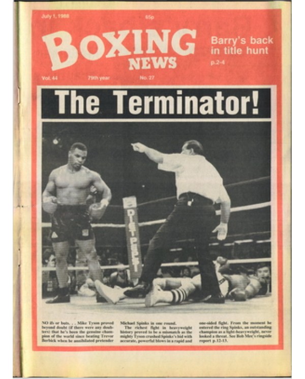 Boxing News magazine 1.7.1988 Download pdf