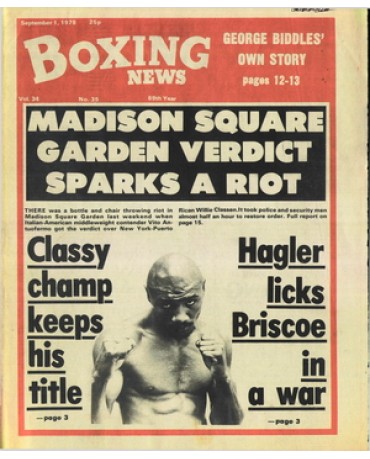 Boxing News magazine 1.9.1978 Download pdf