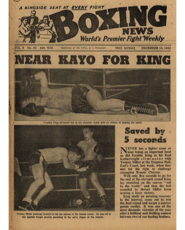 Boxing News magazine 10.12.1952 Download pdf