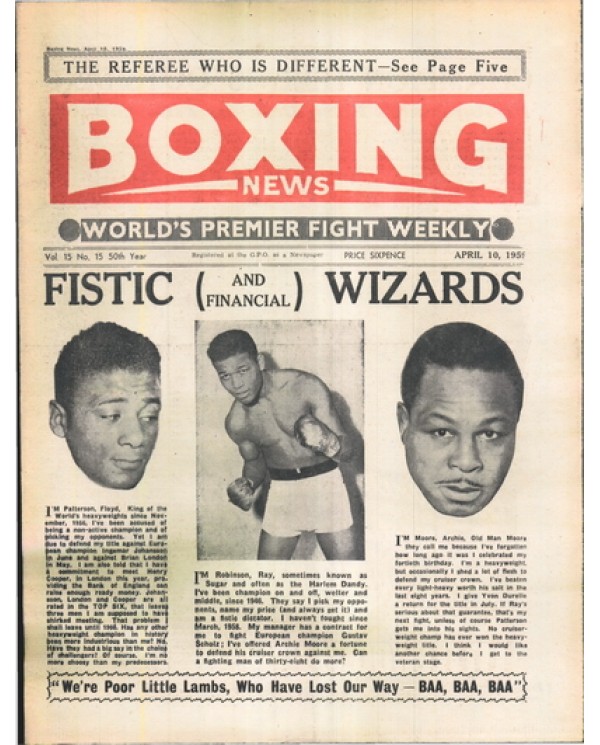 Boxing News magazine 10.4.1959 Download pdf