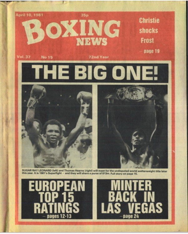 Boxing News magazine 10.4.1981 Download pdf