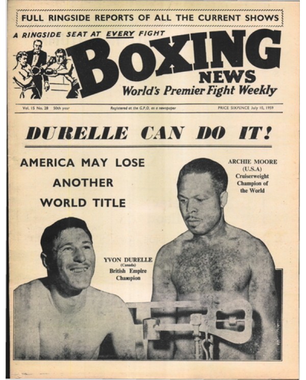 Boxing News magazine 10.7.1959 Download pdf