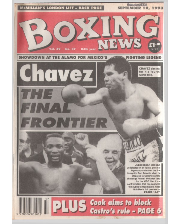Boxing News magazine  10.9.1993