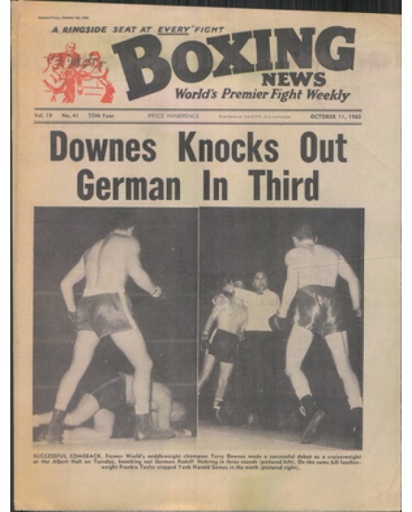 Boxing News magazine 11.10.1963  Download pdf