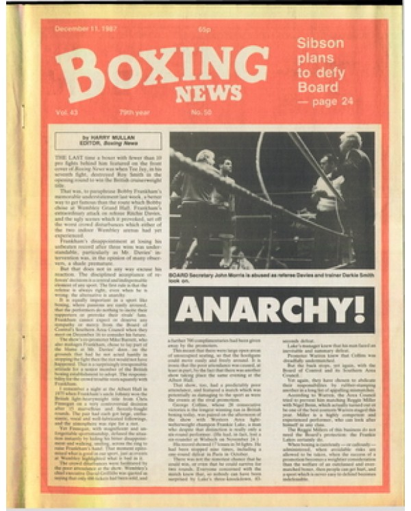 Boxing News magazine 11.12.1987 Download pdf