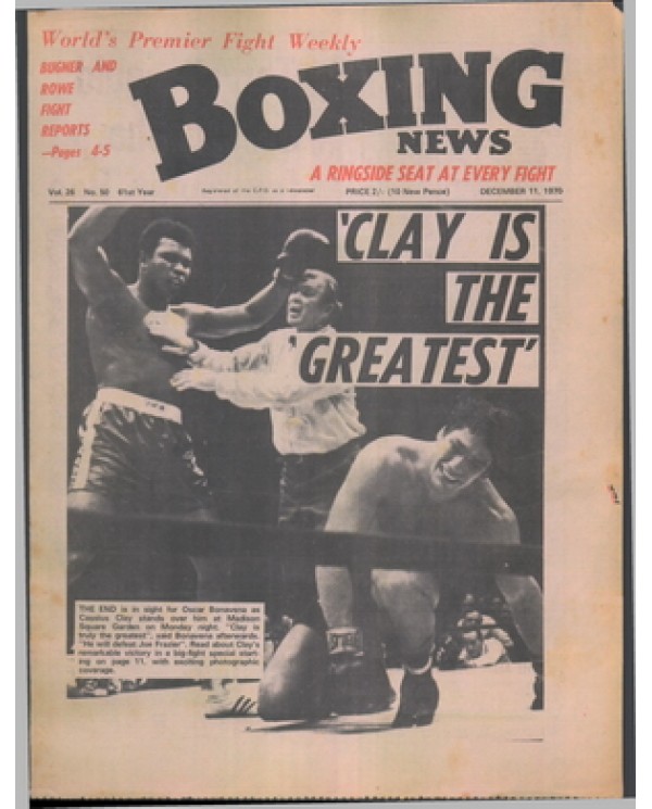 Boxing News magazine 11.12.1970  Download pdf