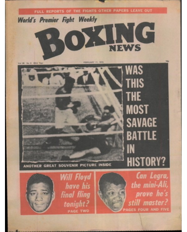 Boxing News magazine 11.2.1972  Download pdf