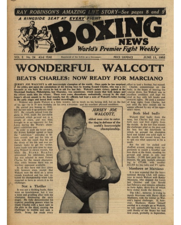 Boxing News magazine 11.6.1952 Download pdf