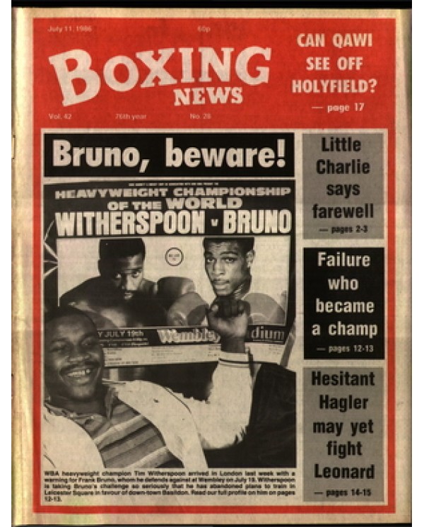 Boxing News magazine 11.7.1986 Download pdf