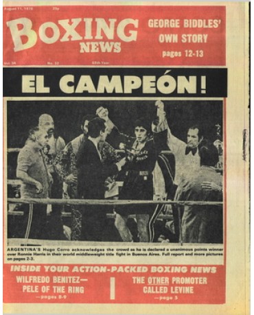 Boxing News magazine 11.9.1978 Download pdf