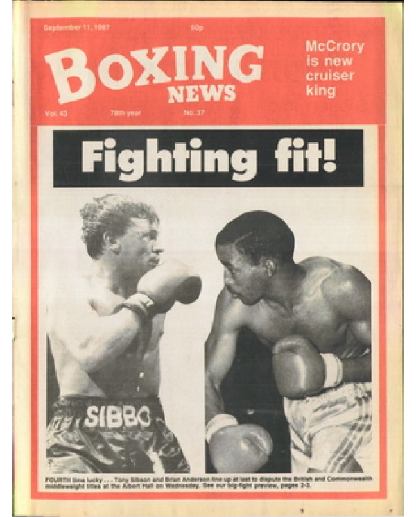 Boxing News magazine 11.9.1987 Download pdf