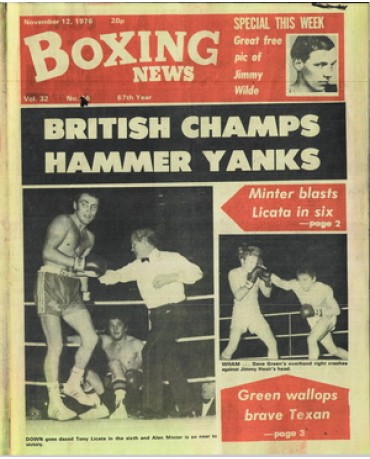 Boxing News magazine  12.11.1976 Download pdf