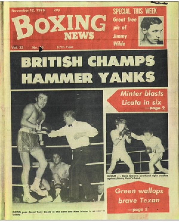 Boxing News magazine  12.11.1976 Download pdf