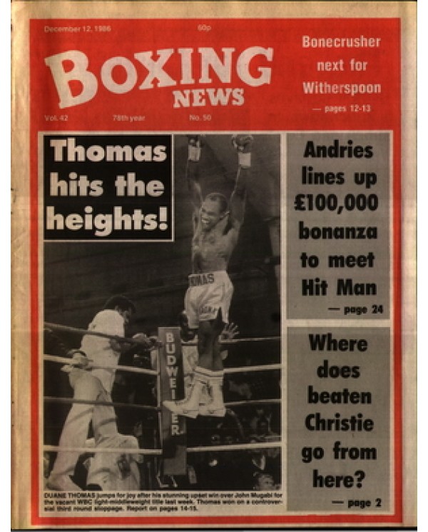 Boxing News magazine 12.12.1986 Download pdf