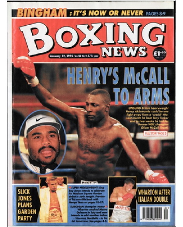 Boxing News magazine 12.1.1996 Download pdf