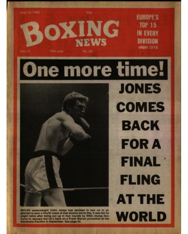 Boxing News magazine 12.7.1985 Download pdf