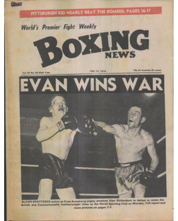 Boxing News magazine 12.7.1974  Download pdf