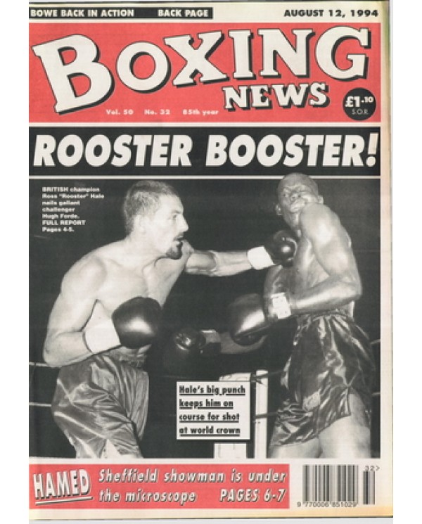 Boxing News magazine 12.8.1994 Download pdf Boxing News Magazine 1994 Memorabilia Boxing News Magazine 1994  History Boxing News Magazine Professional Results Boxing News Magazine Amateur Results 1994 Pdf Magazine Downloads 1994