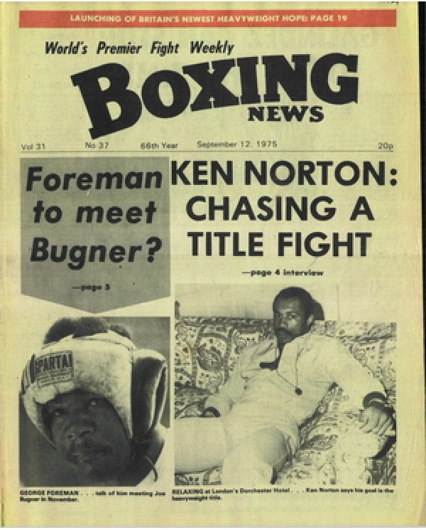 Boxing News magazine 12.9.1975 Download pdf