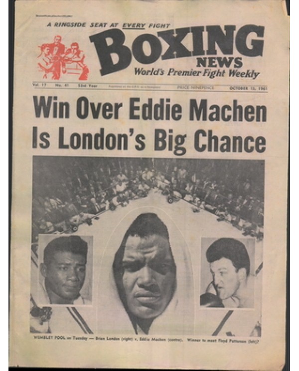 Boxing News magazine 13.10.1961  Download pdf