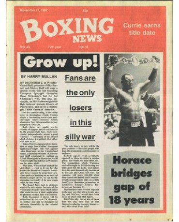 Boxing News magazine 13.11.1987 Download pdf