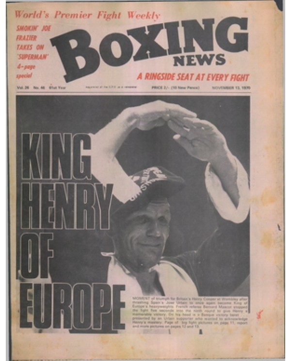 Boxing News magazine 13.11.1970  Download pdf