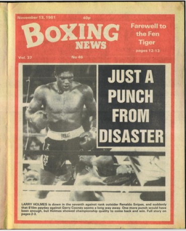 Boxing News magazine 13.11.1981 Download pdf
