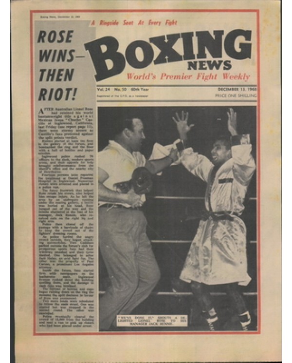 Boxing News magazine 13.12.1968  Download pdf