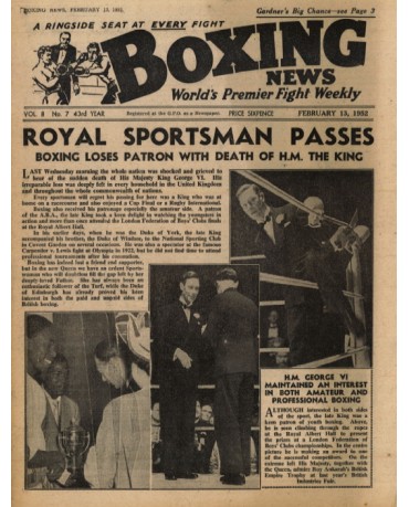 Boxing News magazine 13.2.1952 Download pdf