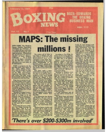Boxing News magazine 13.2.1981 Download pdf