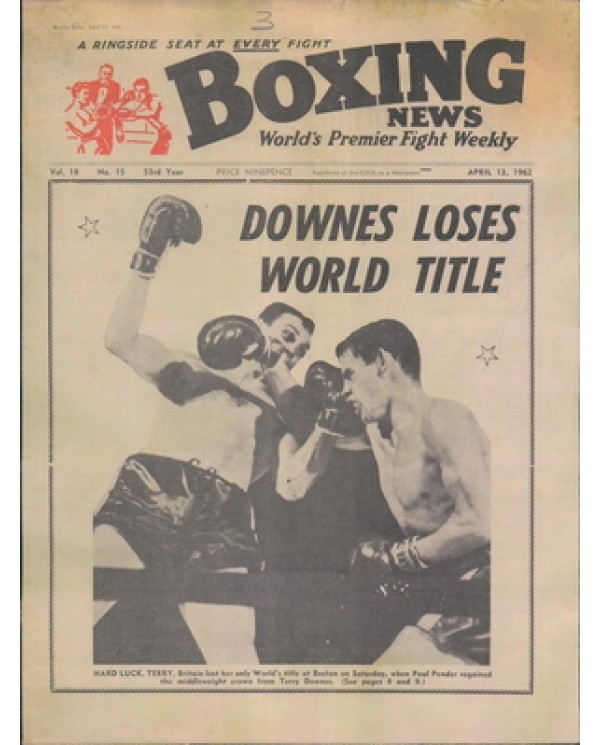 Boxing News magazine 13.4.1962  Download pdf