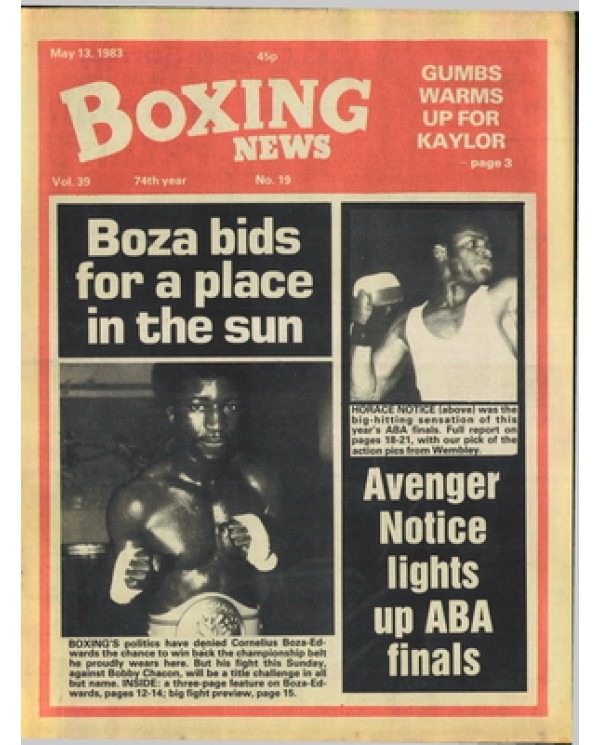 Boxing News magazine 13.5.1983 Download pdf