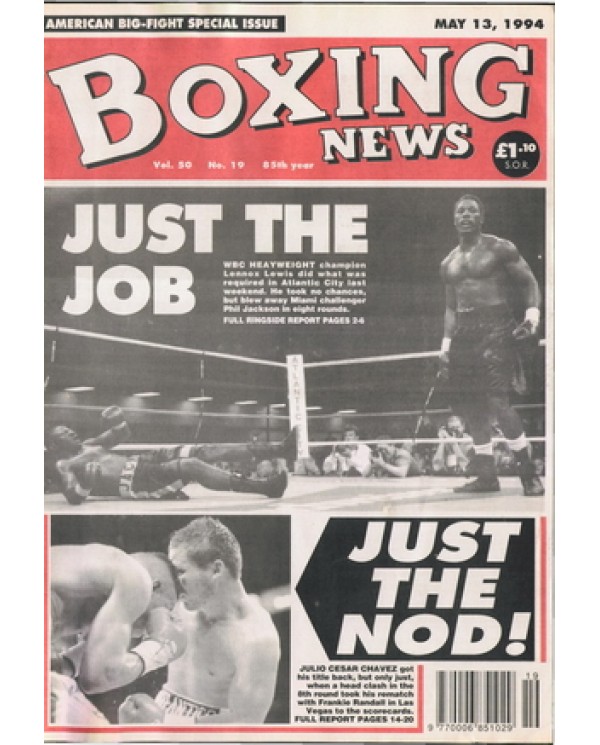 Boxing News magazine 13.5.1994 Download pdf