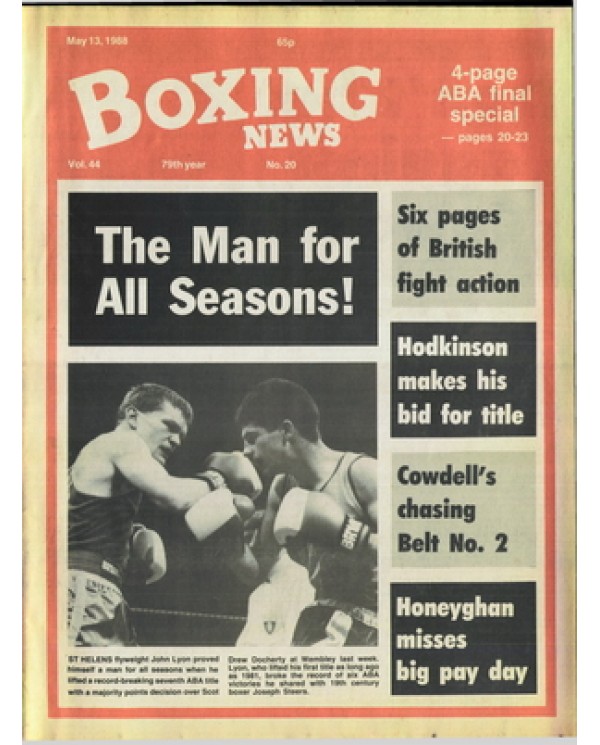 Boxing News magazine 13.5.1988 Download pdf