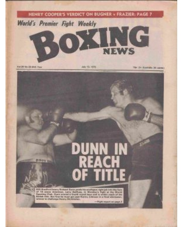 Boxing News magazine Download PDF 13.7.1973