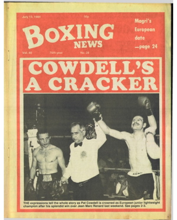 Boxing News magazine 13.7.1984 Download pdf