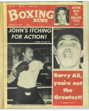 Boxing News magazine  13.8.1976 Download pdf