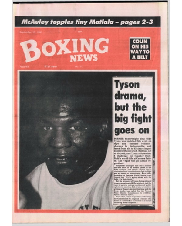 Boxing News magazine 13.9.1991 Download pdf