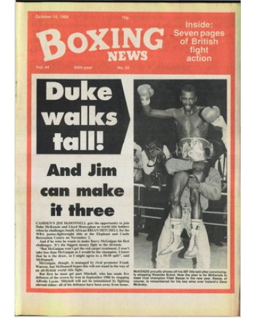 Boxing News magazine 14.10.1988 Download pdf