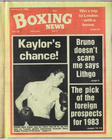 Boxing News magazine 14.1.1983 Download pdf