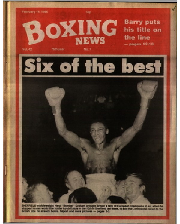 Boxing News magazine 14.2.1986 Download pdf