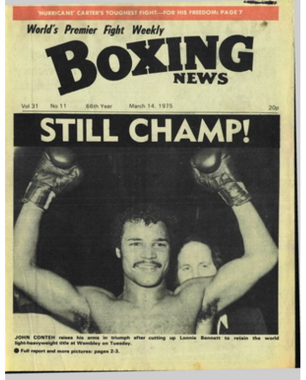 Boxing News magazine 14.3.1975 Download pdf