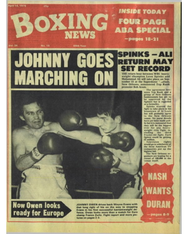 Boxing News magazine 14.4.1978 Download pdf