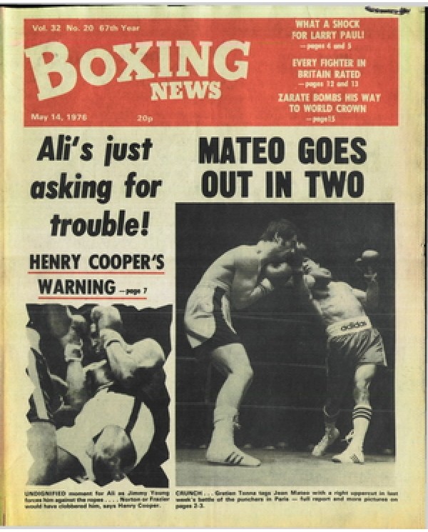 Boxing News magazine 14.5.1976 Download pdf